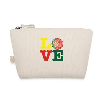 Portugal Portuguesa Love HERZ Mandala - Bio-Täschchen - Natur - Vorne