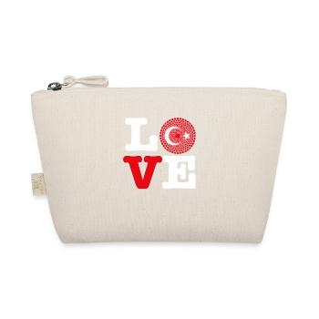 TÜRKEI HERZTurkey Türkei Türkiye Love HERZ Mandala - Bio-Täschchen - Natur - Vorne