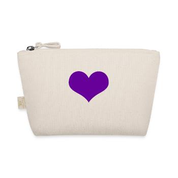Heart Purple - Bio-Täschchen - Natur - Vorne