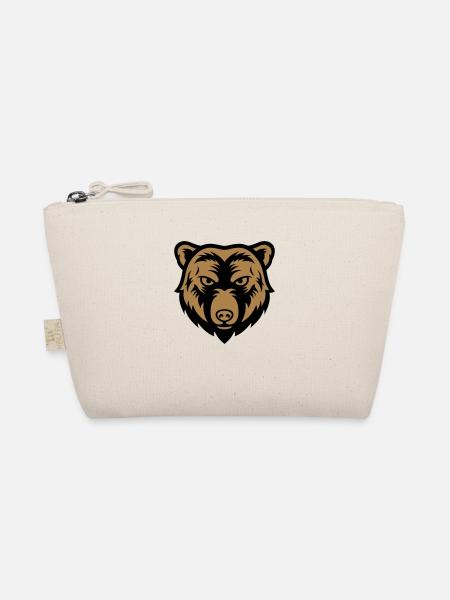 bear face 2 - Organic Pouch - nature - Front