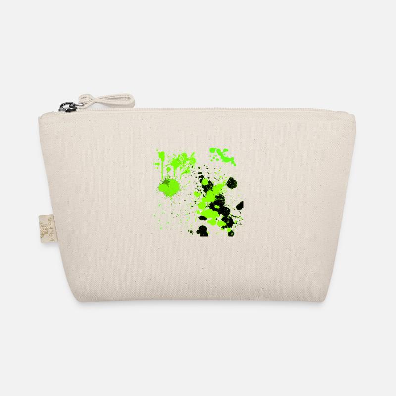 Green splatter Organic Pouch