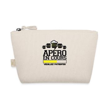 apéro en cours ,t-shirts apéro, message - Trousse biologique - nature - Devant
