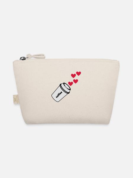 coffe love Kaffee Liebe - Bio-Täschchen - Natur - Vorne