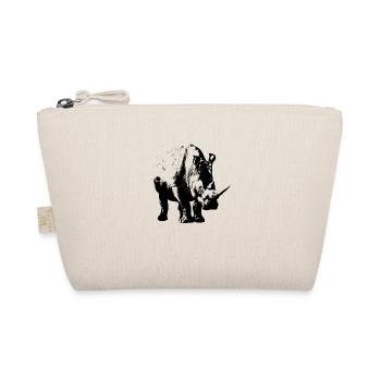 White Rhinoceros (shadow only) - Organic Pouch - nature - Front
