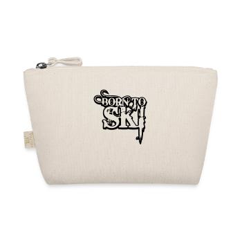 born to ski 22 - Organic Pouch - nature - Front