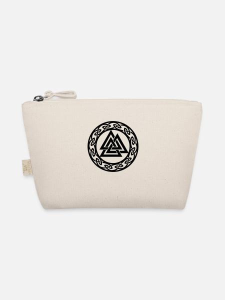 Valknut, Wotans Knot, celtic endless knot - Organic Pouch - nature - Front