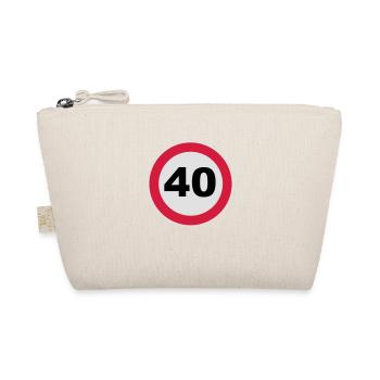 40Th birthday 40 round birthday 3 c. - Organic Pouch - nature - Front