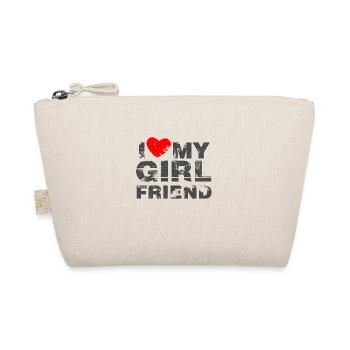 I Love MY Girlfriend Valentines Day - Organic Pouch - nature - Front