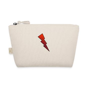 Lightning Colorful Orange Purple - Organic Pouch - nature - Front