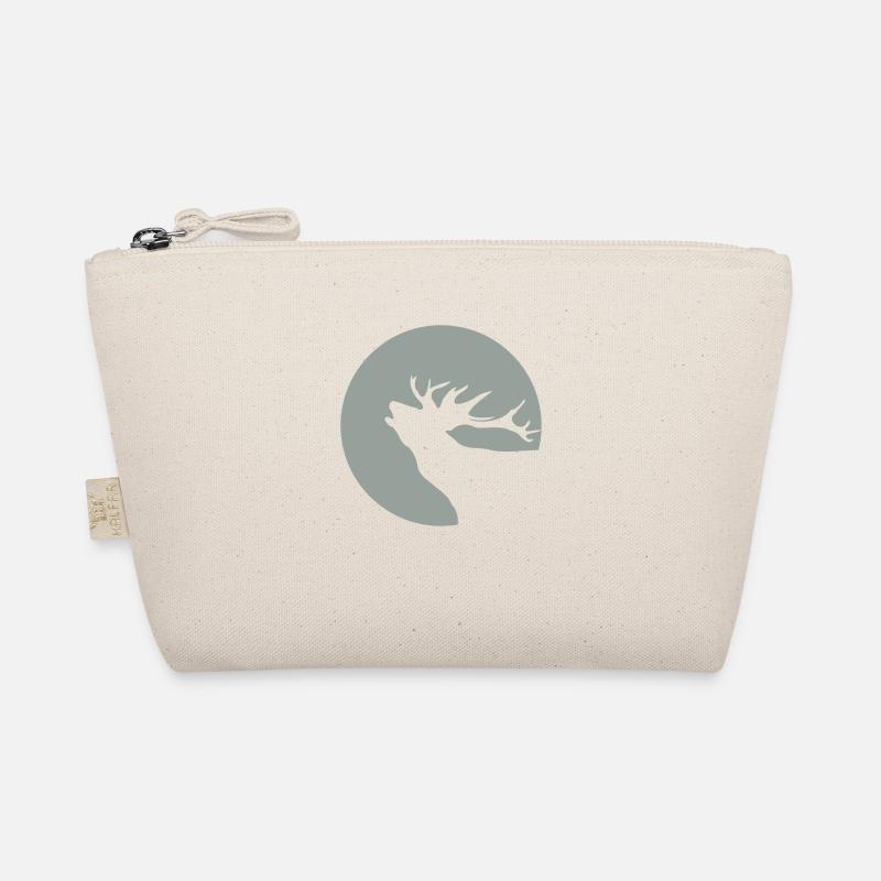 Deer Reindeer Christmas sun moon shadow 1c Organic Pouch
