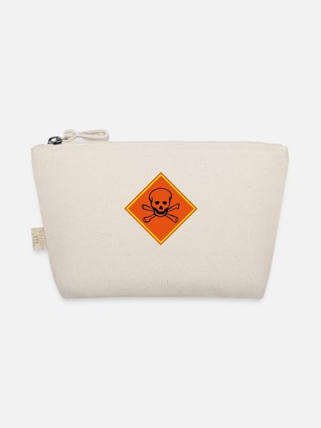 skull_sign_vec_3 de - Bio-Täschchen - Natur - Vorne