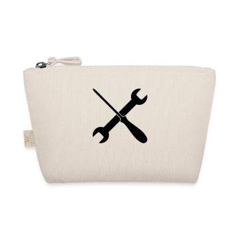 Screwdriver And Wrench Craftsman Logo - Organic Pouch - nature - Front