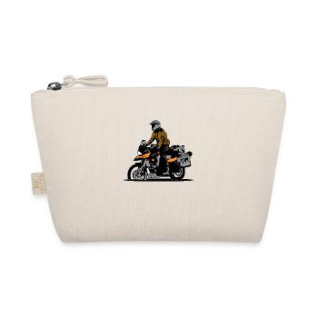 offroad motorcycle rider in action - Organic Pouch - nature - Front