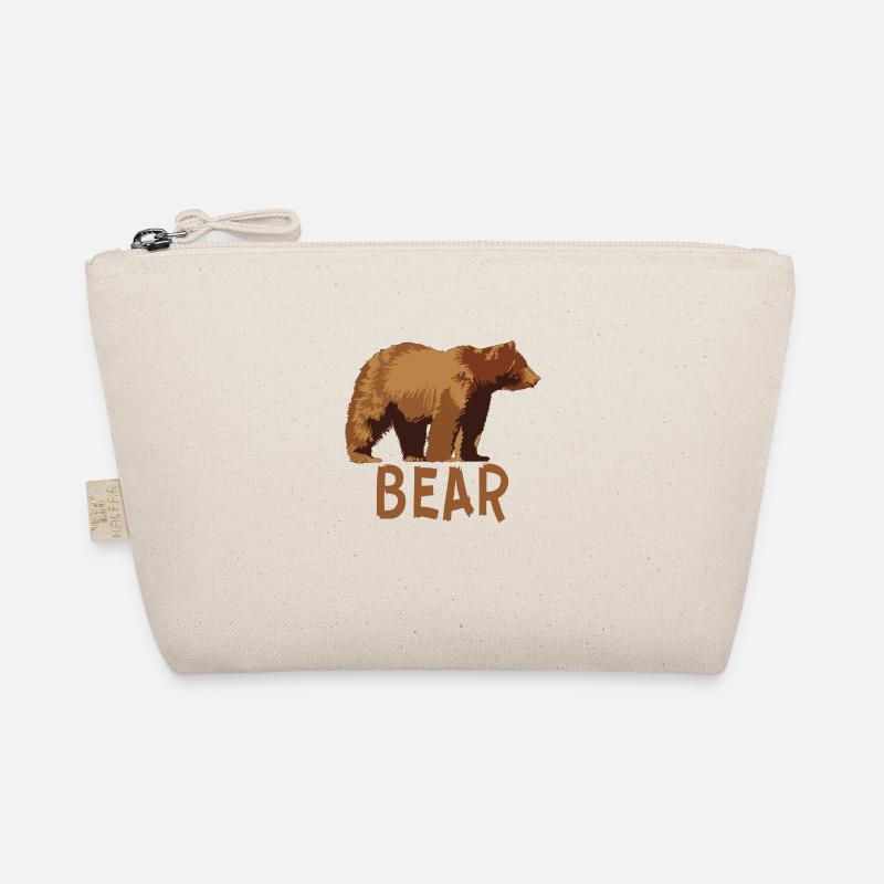 Bear design - Organic Pouch - nature