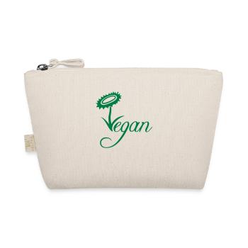 Vegan sunflower logo - Organic Pouch - nature - Front
