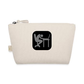 Laptop Erschöpft Schlafen Logo - Bio-Täschchen - Natur - Vorne