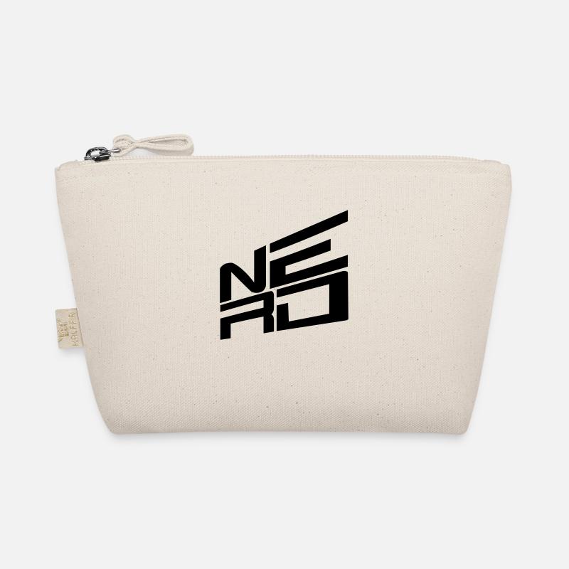 logo nerd text geek smart freak smart cool Organic Pouch