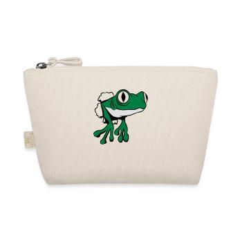 Frog hole funny - Organic Pouch - nature - Front