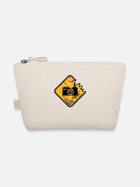 Danger warning sign camera - Organic Pouch - nature - Front