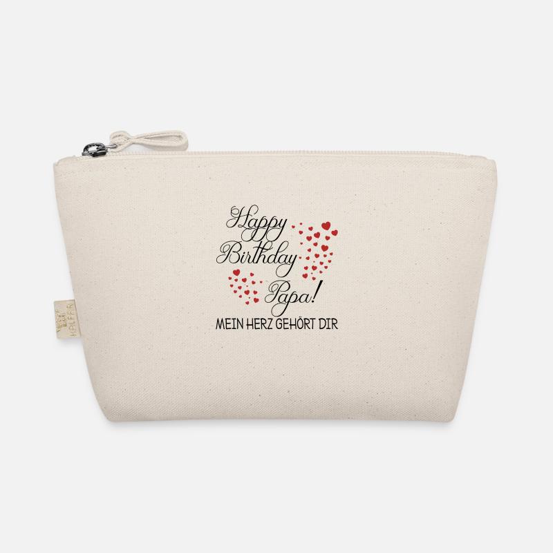 Geburtstag Papa Liebe Herz Spruch Geschenk - Bio-Täschchen - Natur