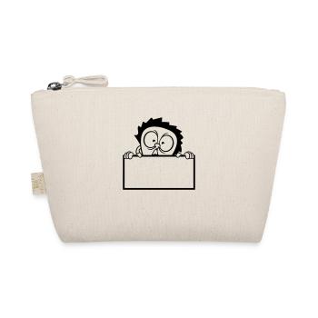 text shield hiding wall wall write erschr - Organic Pouch - nature - Front