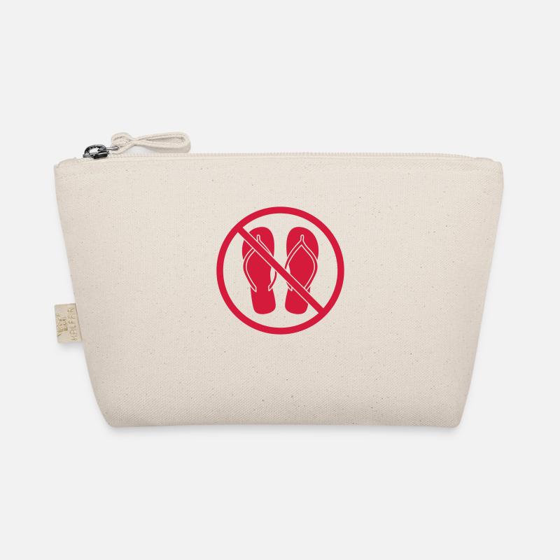 prohibited no flip flops sign zone area clipa Organic Pouch