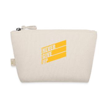 never give up yellow bars logo design never up - Organic Pouch - nature - Front