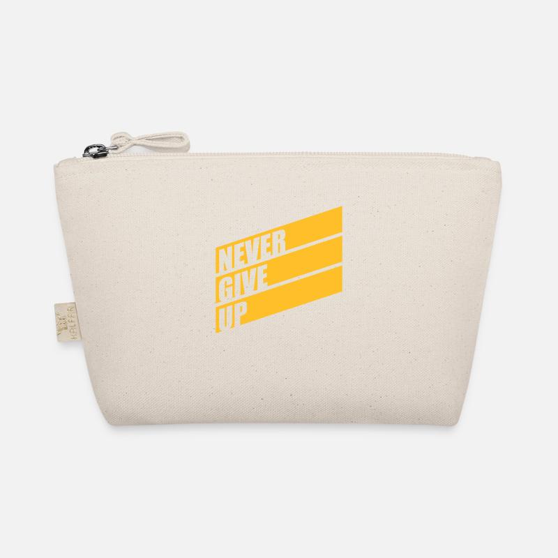 never give up yellow bars logo design never up Organic Pouch
