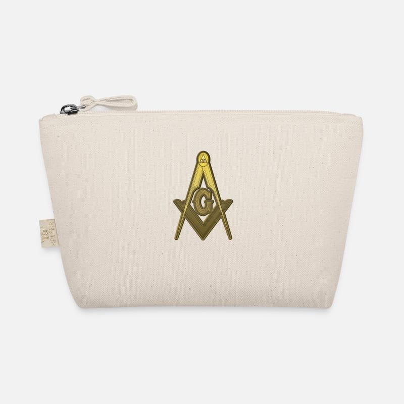 Freemason Compass Golden Organic Pouch