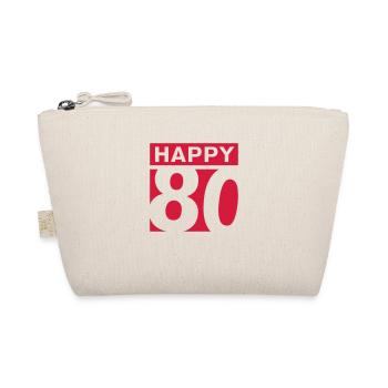 Happy 80 Geburtstag - Bio-Täschchen - Natur - Vorne