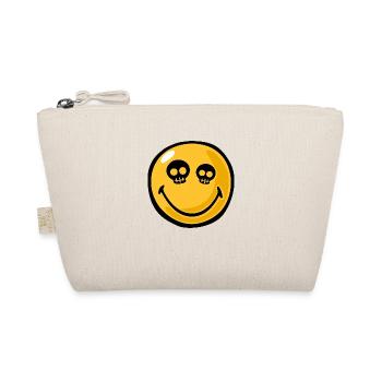 Smiley skull eyes - Organic Pouch - nature - Front