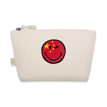 Smiley flag china - Organic Pouch - nature - Front