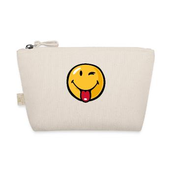 Smiley playful - Organic Pouch - nature - Front