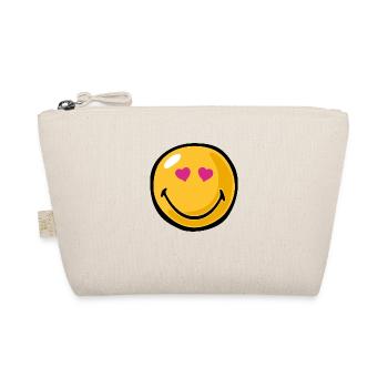 Smiley heart eyes - Organic Pouch - nature - Front