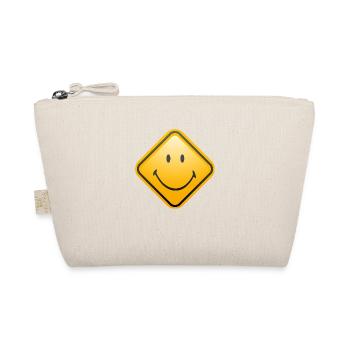 Smiley Shield happy - Bio-Täschchen - Natur - Vorne
