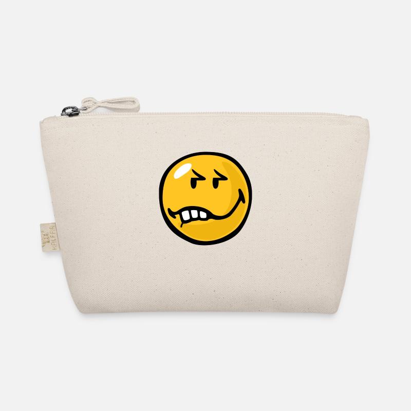 Smiley Anger Exasperation - Bio-Täschchen - Natur