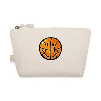 Smiley Basketball - Bio-Täschchen - Natur - Vorne