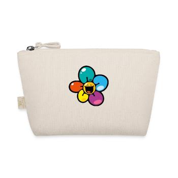 Smiley Colour Flower - Organic Pouch - nature - Front