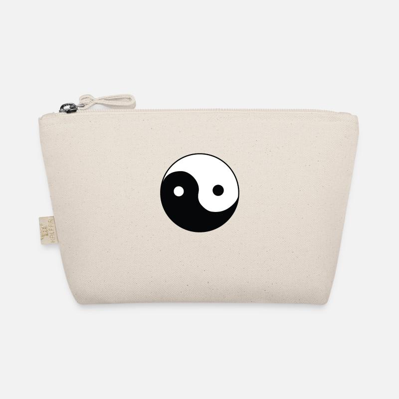 Ying und Yang in Schwarz-Weiß - Bio-Täschchen - Natur