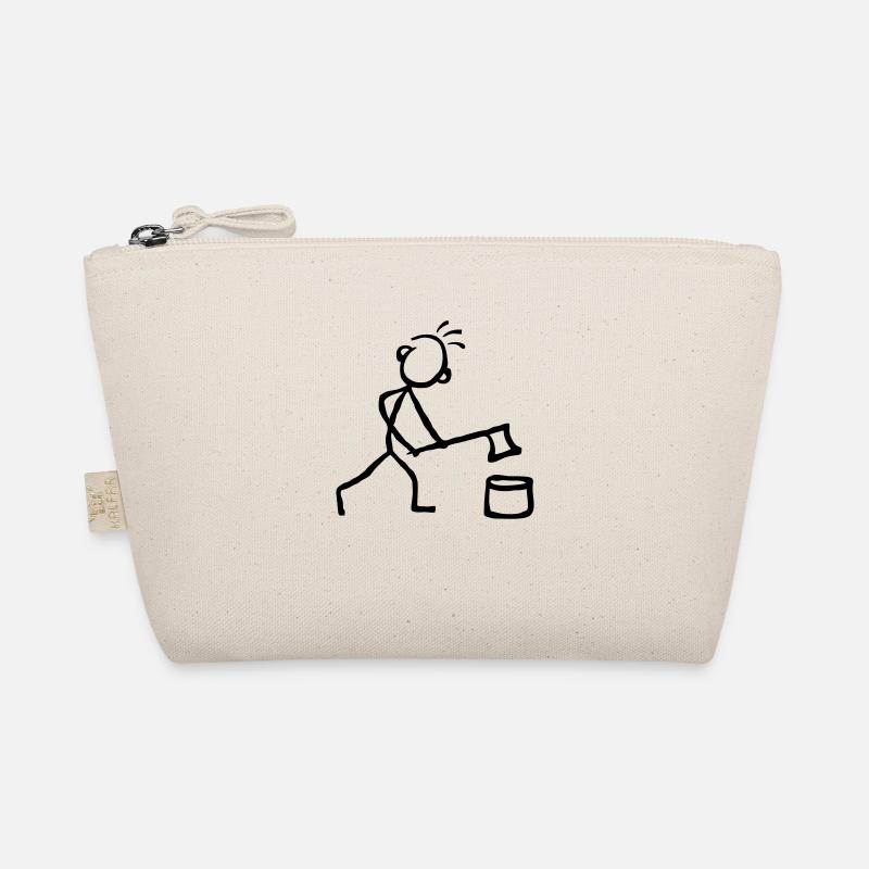 Strichmännchen Holz hacken Bio-Täschchen