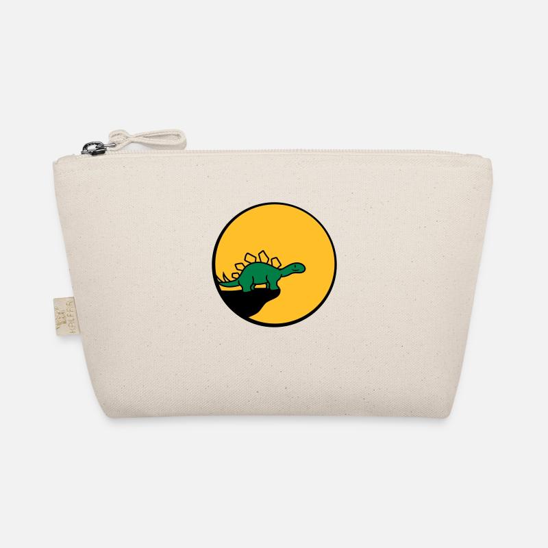 cool cliff moon night howl wolf werewolf stegosaur Organic Pouch