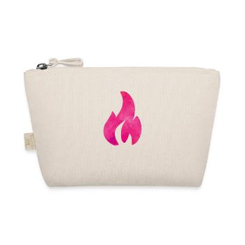 flamme feuer pink - Bio-Täschchen - Natur - Vorne