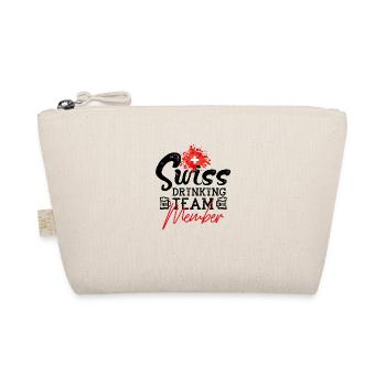 swiss drinking team member - Bio-Täschchen - Natur - Vorne