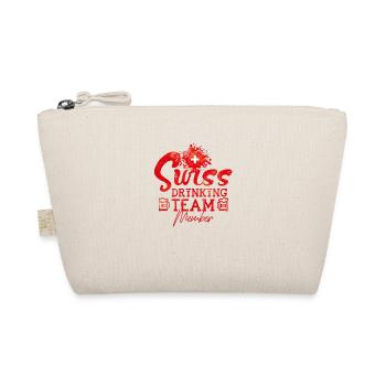 swiss drinking team member - Bio-Täschchen - Natur - Vorne