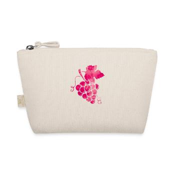 weintrauben wasserfarben pink - Bio-Täschchen - Natur - Vorne