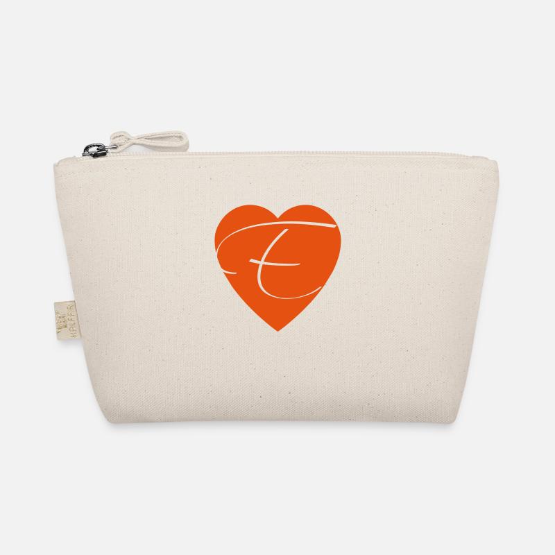 Coeur Saint Valentin avec la lettre E Trousse biologique