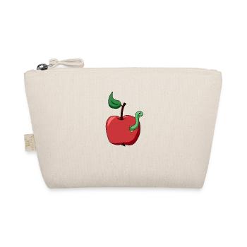 Apple and worm - Organic Pouch - nature - Front
