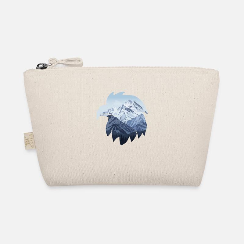 Adler und schneebedeckte Berge Bio-Täschchen
