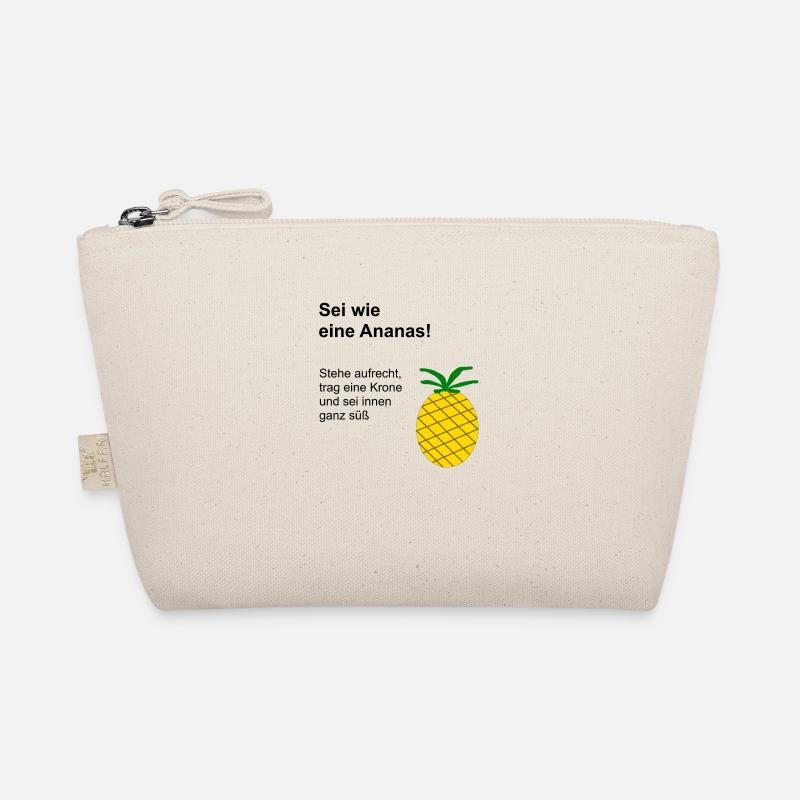 Sei wie eine Ananas! - Bio-Täschchen - Natur