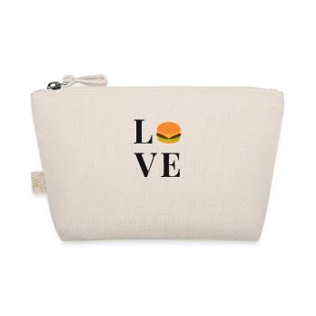 Burger love t-shirt for FastFood fans gift eat - Organic Pouch - nature - Front